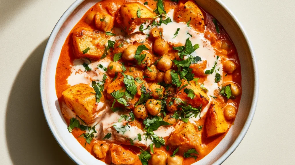 Potato Chickpea Tikka Masala - Easy Vegan Curry Recipe 8 Potato Chickpea Tikka Masala
