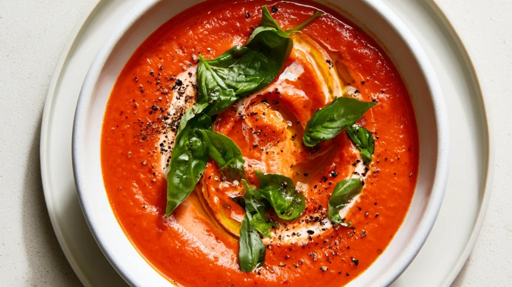 Tomato Basil Soup - Easy Homemade Creamy Recipe 8 Tomato Basil Soup