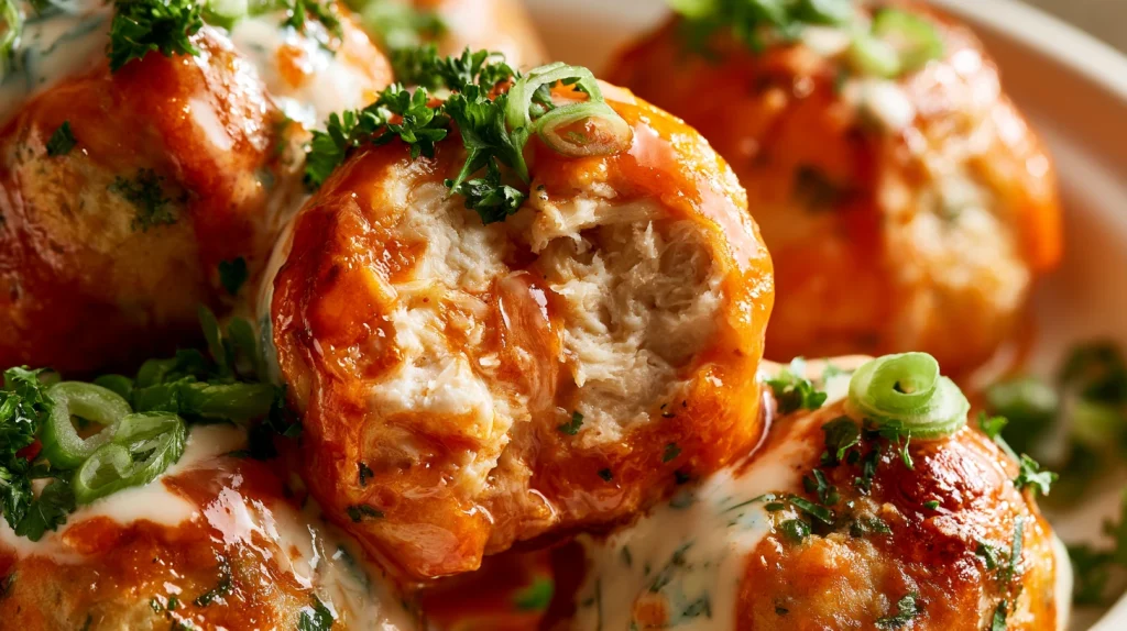 Buffalo Chicken Meatballs Recipe - Easy & Flavorful 2 Buffalo Chicken Meatballs