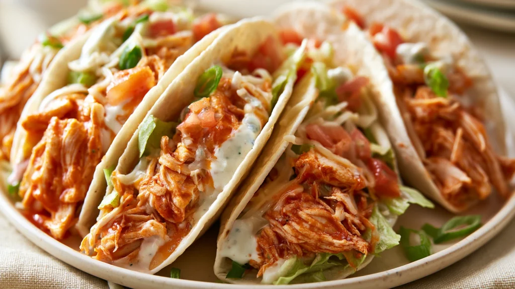 Buffalo Chicken Tacos | Easy Spicy Taco Recipe 2 buffalo chicken tacos 4