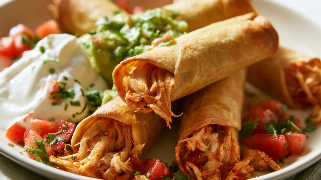 Chicken Flautas Recipe: Easy Crispy Chicken Flautas 2 chicken flautas 2