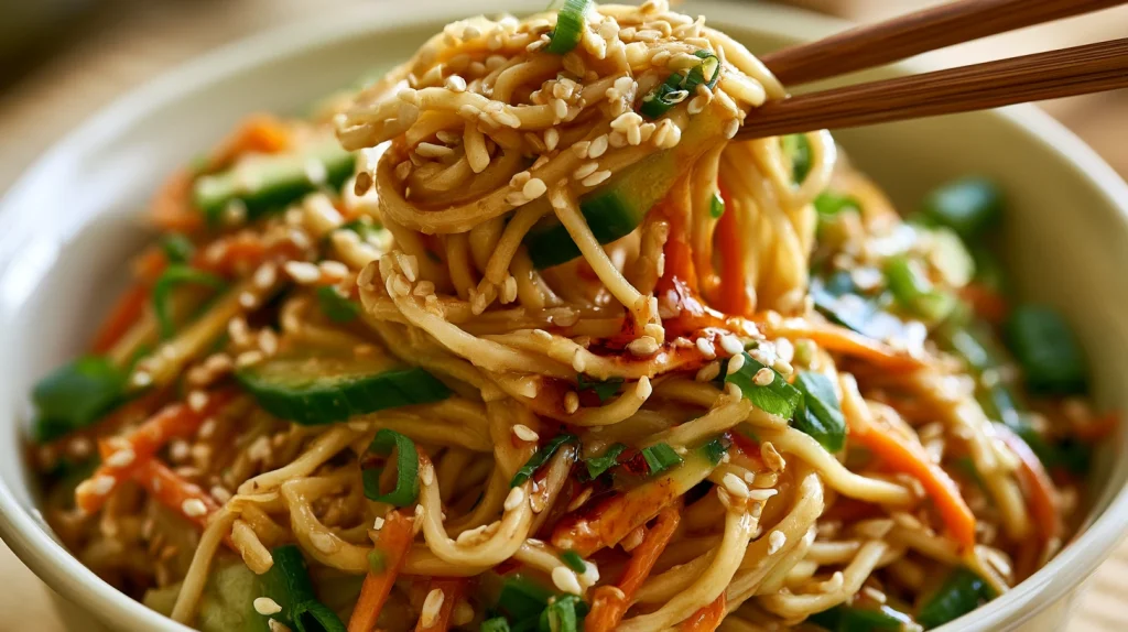 Cold Sesame Noodles - Easy Vegan Noodle Recipe 2 Cold Sesame Noodles