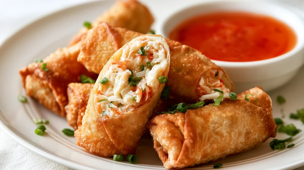 Crab Rangoon Egg Rolls - Easy & Crispy Homemade Recipe 8 Crab Rangoon Egg Rolls