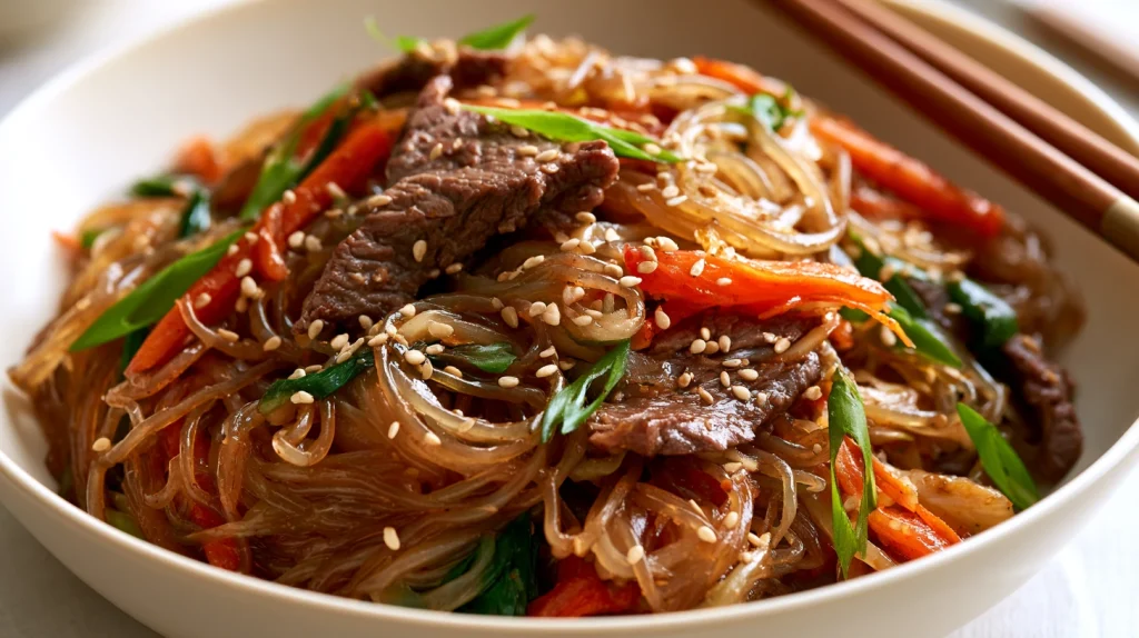 Japchae Recipe - Easy & Authentic Korean Glass Noodles 9 Japchae