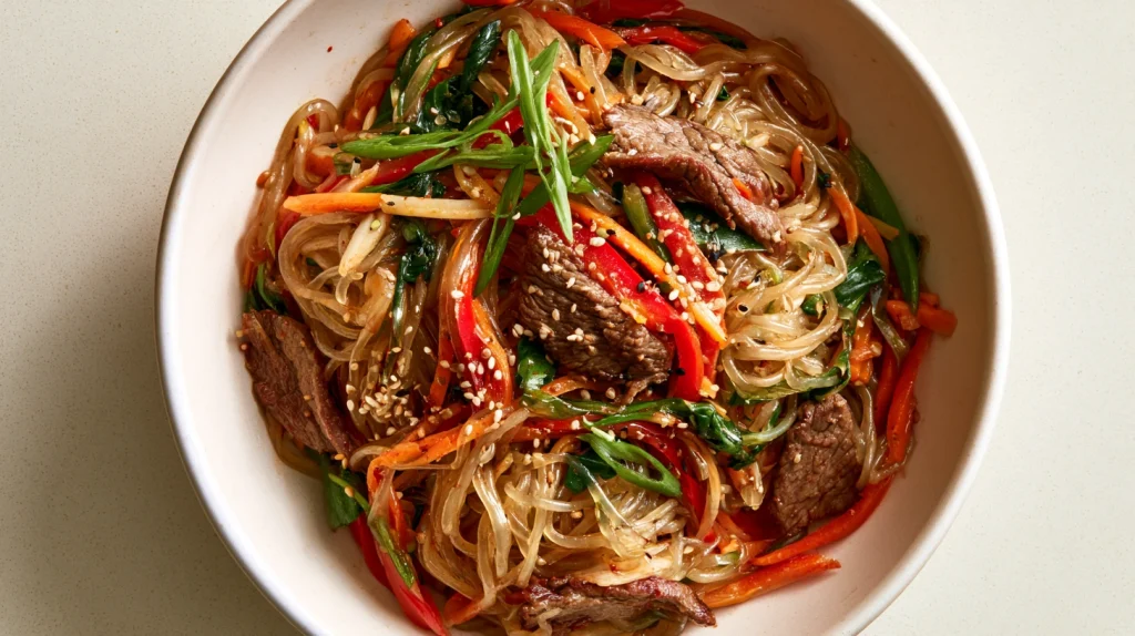 Japchae Recipe - Easy & Authentic Korean Glass Noodles 8 Japchae