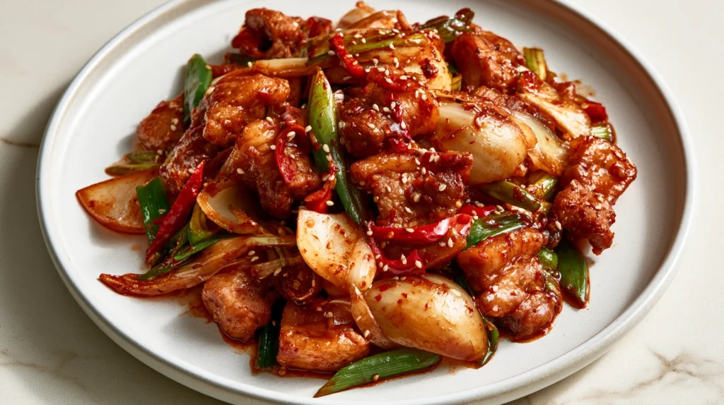 Jeyuk Bokkeum Recipe - Best Korean Spicy Pork Stir-Fry 9 Jeyuk Bokkeum