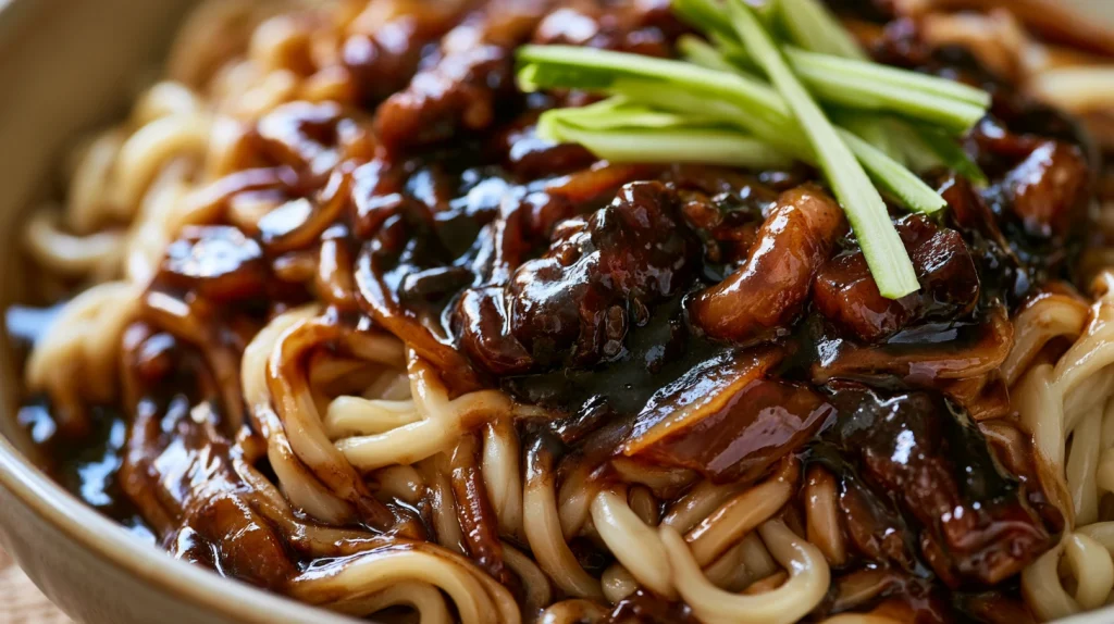 Jjajangmyeon Recipe - Easy Korean Black Bean Noodles 2 Jjajangmyeon Recipe