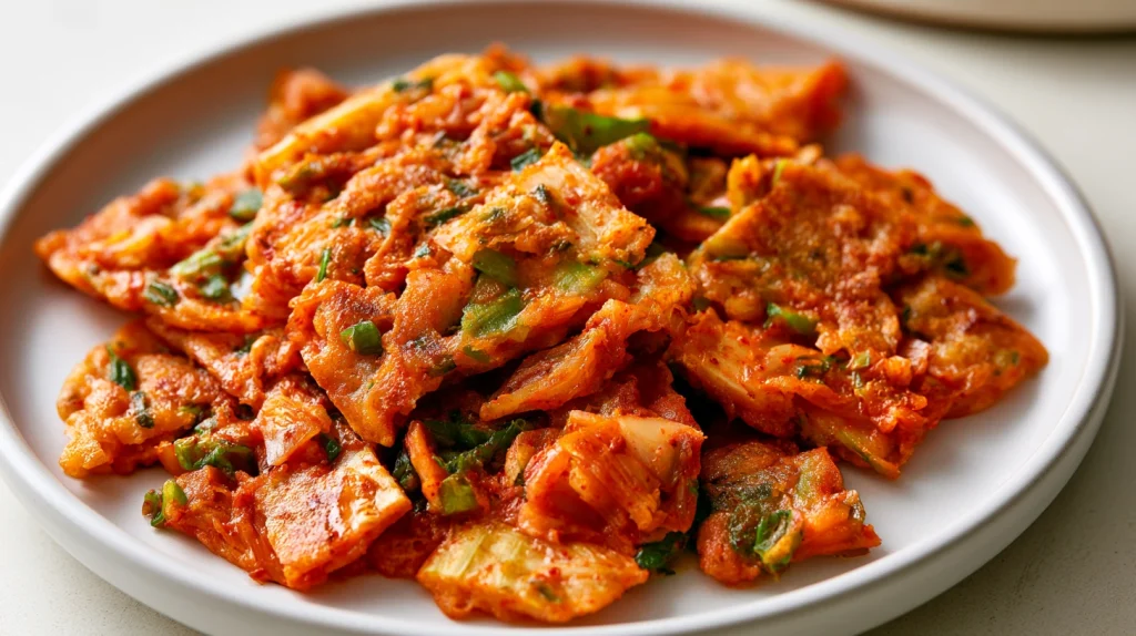 Kimchi Pancake - Easy Crispy Korean Kimchijeon Recipe 2 Kimchi Pancake