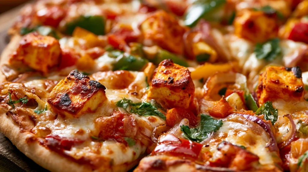 Best Paneer Tikka Pizza - Easy Homemade Pizza Recipe 2 Paneer Tikka Pizza