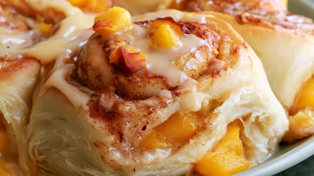 Peach Cinnamon Rolls: Easy Homemade Recipe 10 peach cinnamon rolls 3