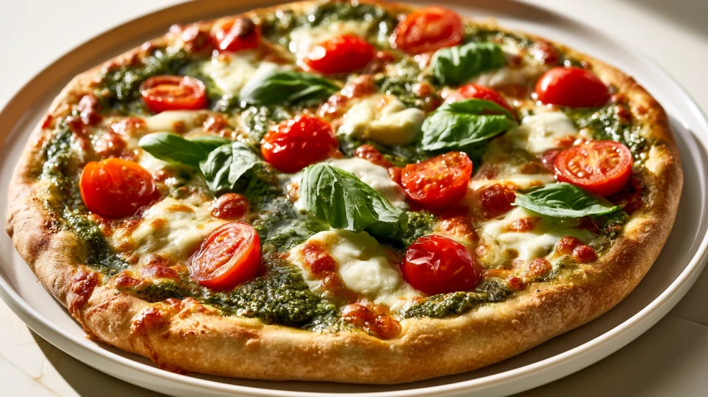 Fresh Pesto Pizza Recipe - Easy Homemade Basil Pesto Pizza 10 Pesto Pizza