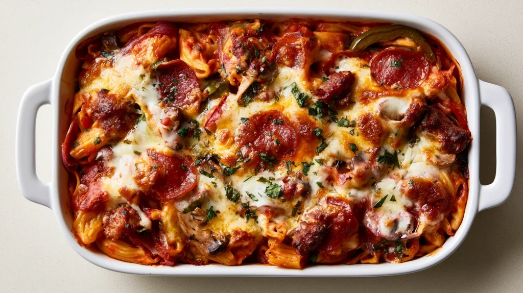 Flavorful Pizza Casserole - Easy Cheesy Biscuit Pizza Bake 11 Pizza Casserole