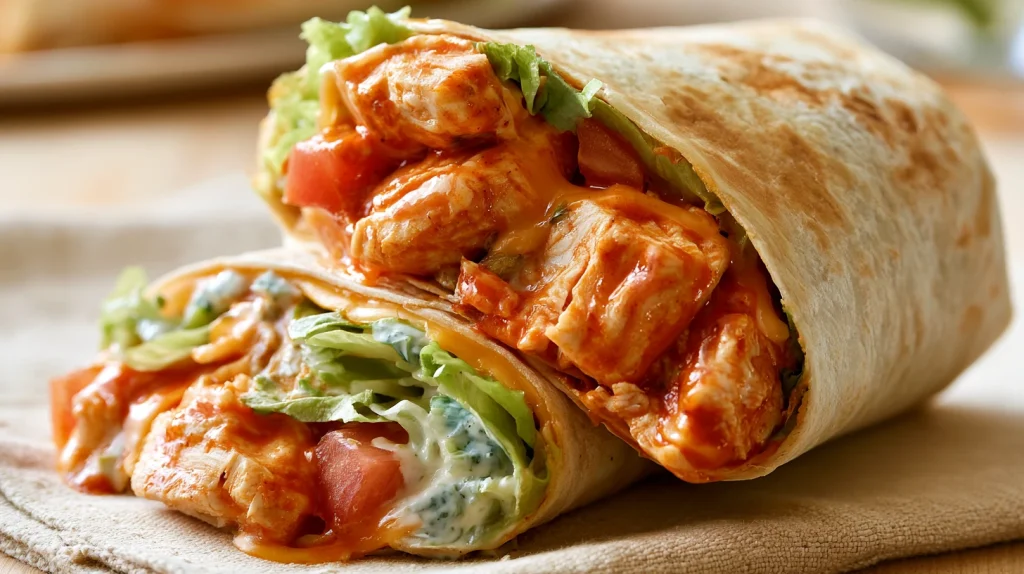 Spicy Buffalo Chicken Wraps Recipe - Easy & Quick 10 Spicy Buffalo Chicken Wraps