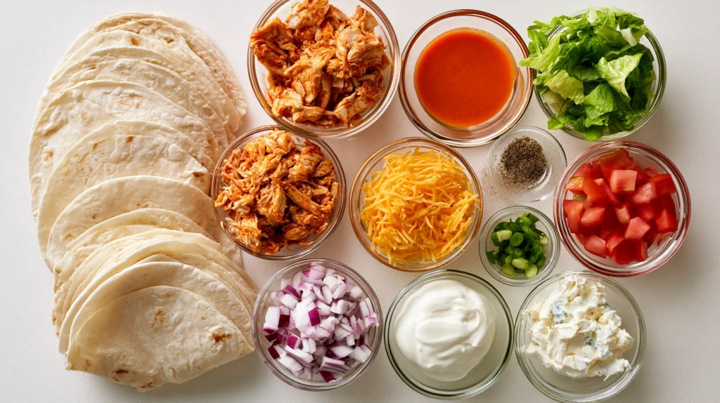 Spicy Buffalo Chicken Wraps Recipe - Easy & Quick 2 Spicy Buffalo Chicken Wraps