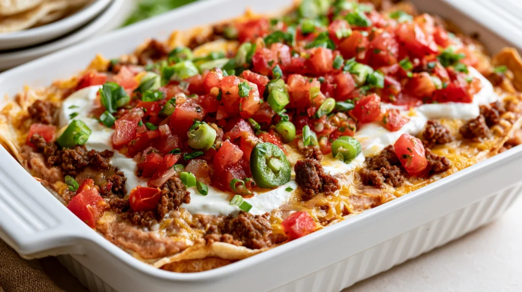 Taco Dip With Refried Beans | Easy Layered Dip 17 taco dip with refried beans 2