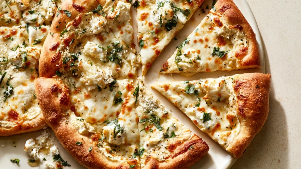 White Pizza - Easy & Creamy Italian-Style Pizza With Herbs 10 White Pizza